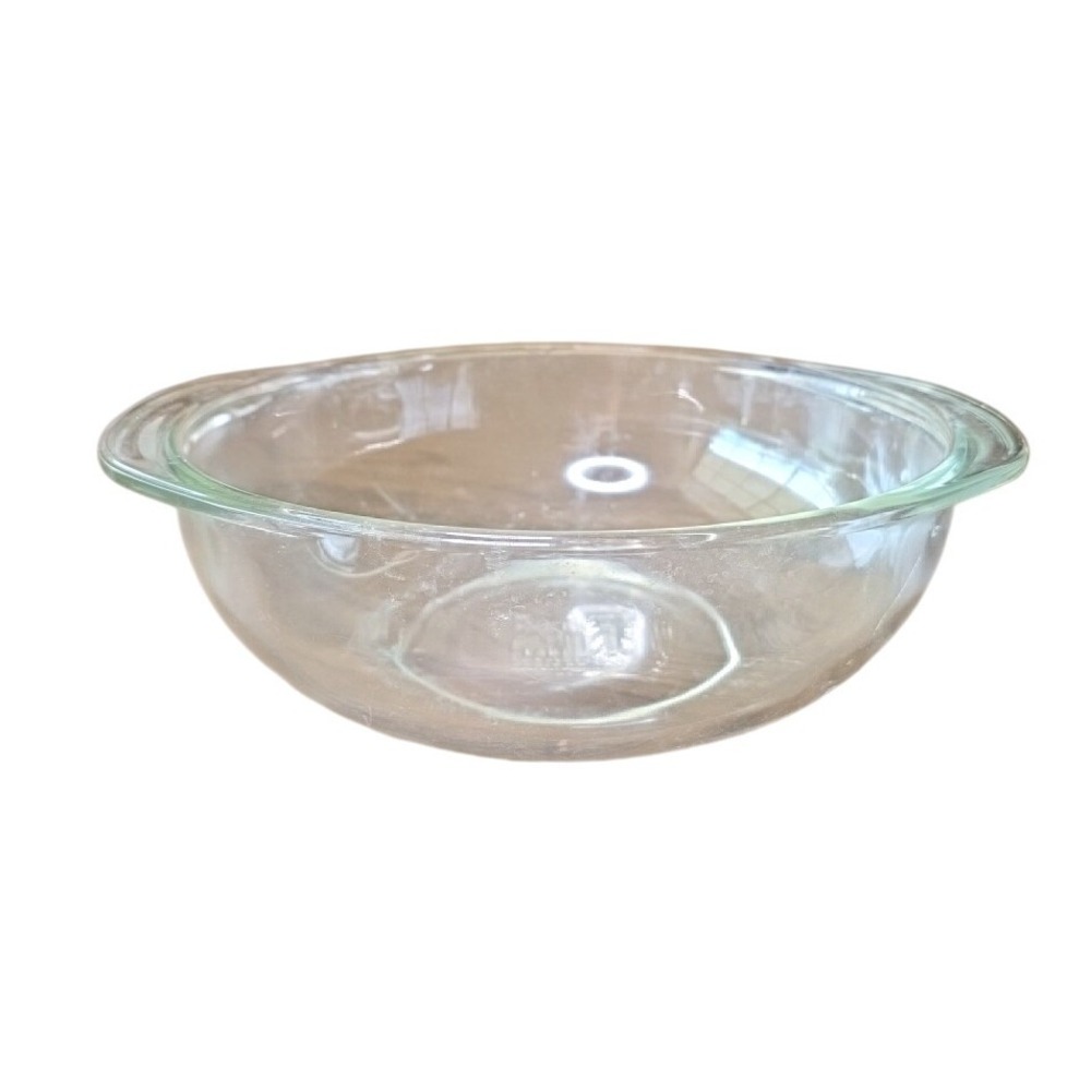 Vintage Pyrex #024 Clear Glass 2 Qt. Round 8 1/2" Casserole Baking Bowl